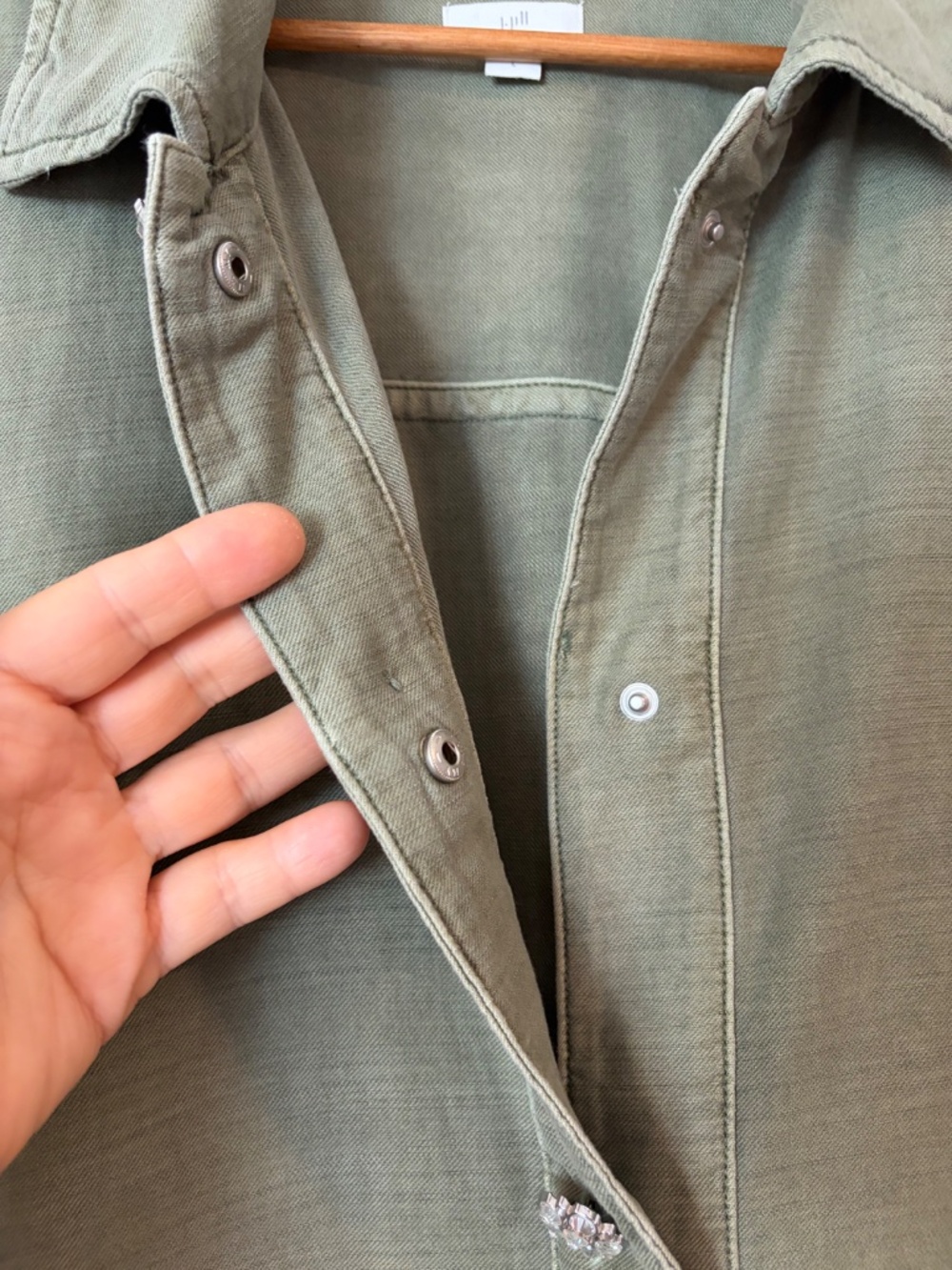 J. Jill Green Lightweight Shirt Jacket with Bling - Picture 3 of 6